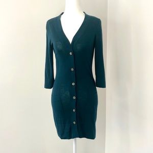 Banana Republic Cashmere Dark Green Sweater Cardigan/Tunic